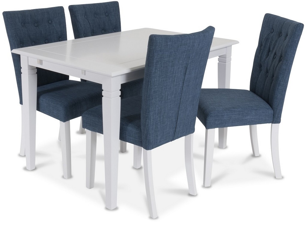 900147 Sofiero table 120x80 White + 900173 Crocket chair Blue